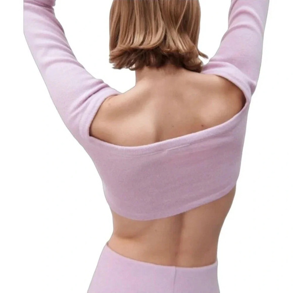 Zara Ruched Cropped Cardigan NWOT | Mauve / Purple  | Size M - Picture 2 of 7